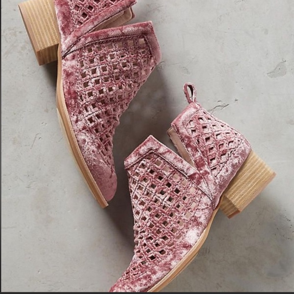 Jeffrey Campbell Pink Velvet Taggart Bootie